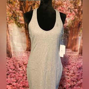 DKNY Light Gray Racerback Tank Dress